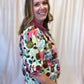 Playful Pansies Curvy Pink Floral Top