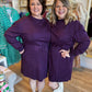 Plum Perfection Curvy Knit Mini Dress