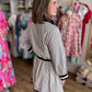 Polished & Preppy Contrast Pinstripe Dress