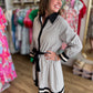 Polished & Preppy Contrast Pinstripe Dress