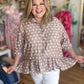 Polka Party Curvy Dot Peplum Top