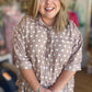 Polka Party Curvy Dot Peplum Top