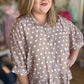 Polka Party Curvy Dot Peplum Top