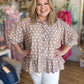 Polka Party Curvy Dot Peplum Top