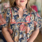 Posh Paisley Curvy Floral Peasant Blouse