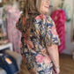 Posh Paisley Curvy Floral Peasant Blouse