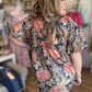 Posh Paisley Curvy Floral Peasant Blouse
