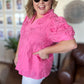 Precious Petals Curvy Pink Embroidered Floral Top