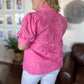 Precious Petals Curvy Pink Embroidered Floral Top