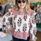 Pretty as a Picture Long Sleeve Patchwork Top