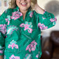 Provence Petal Curvy Green Floral Top