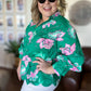 Provence Petal Curvy Green Floral Top