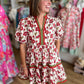 Pumpkin Spice Curvy Rust Floral Mini Dress