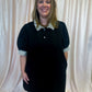 Put Me In, Coach Curvy Black Stripe Collar Dress
