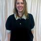 Put Me In, Coach Curvy Black Stripe Collar Dress