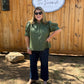 Quiet Transition Curvy Olive High Collar Top