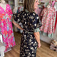 Quintessentially Quaint Navy Floral Midi Dress