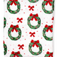 Red & Green Christmas Wreath Throw Blanket