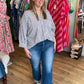 Risen Mid Rise Crop Straight Cuffed Jeans