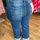 Risen Mid Rise Crop Straight Cuffed Jeans