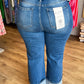 Risen Mid Rise Crop Straight Cuffed Jeans