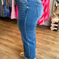 Risen Mid Rise Crop Straight Cuffed Jeans