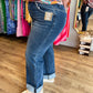 Risen Plus-Size 4-Way Stretch Slouchy Straight Jeans With Cuffed Hem