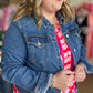 Risen Plus-Size Medium Wash Denim Jacket