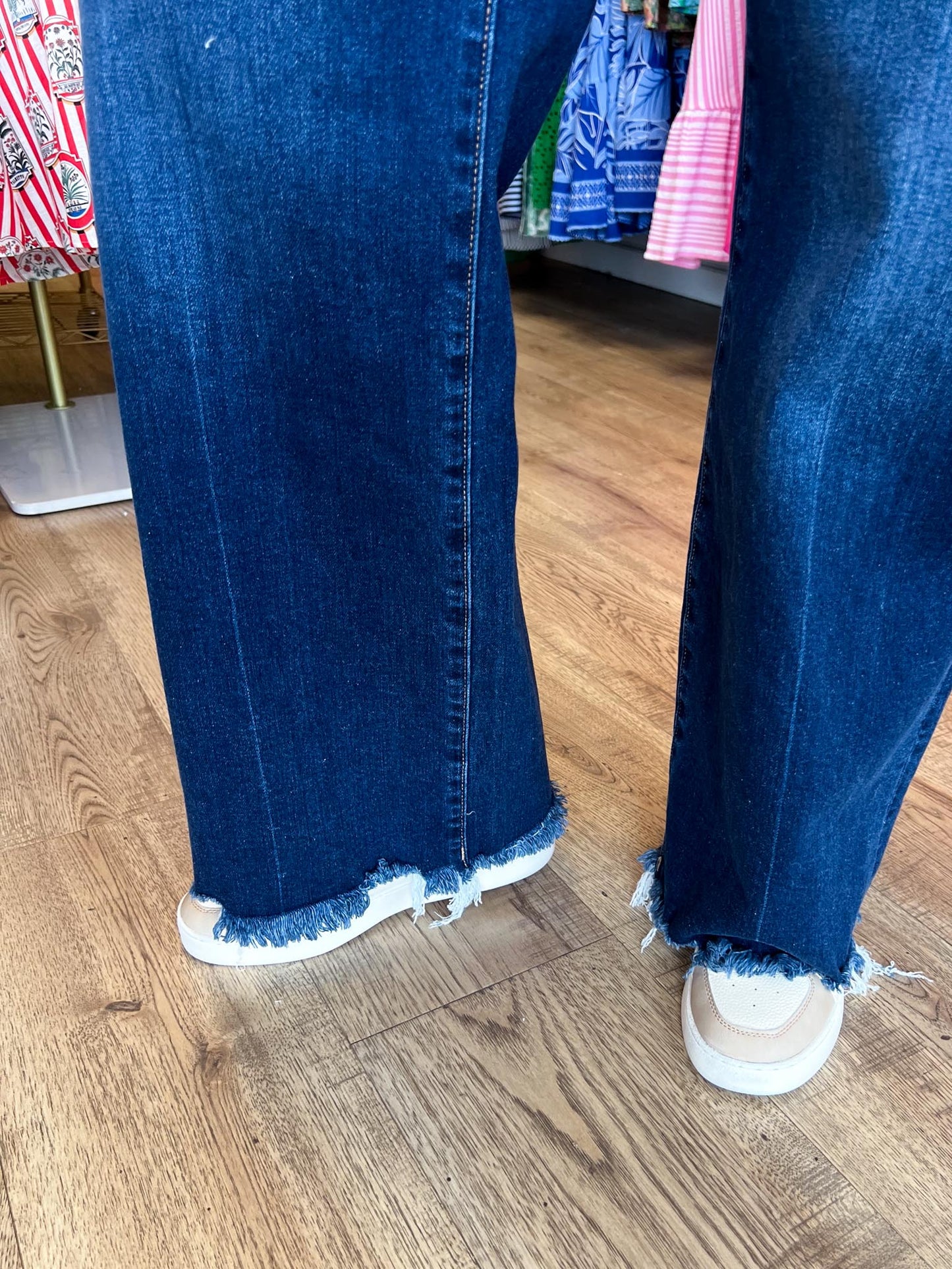Risen Plus-Size Tummy Control High Rise Ankle Straight Jeans