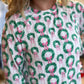 Rosy Wreaths Curvy Christmas Pajamas