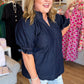 Saddle Up Curvy Denim Scallop Top