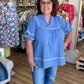 Salt & Sunshine Curvy Periwinkle Textured Top