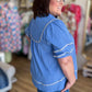 Salt & Sunshine Curvy Periwinkle Textured Top