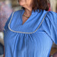 Salt & Sunshine Curvy Periwinkle Textured Top