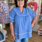 Salt & Sunshine Curvy Periwinkle Textured Top