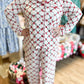 Santa Baby Curvy Christmas Lattice Garland Pajamas