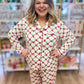 Santa Baby Curvy Christmas Lattice Garland Pajamas