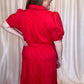 Sass & Sophistication Plus-Size Red Tiered Midi Dress