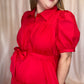 Sass & Sophistication Plus-Size Red Tiered Midi Dress