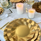Gold Wavy Paper Dinner Plate