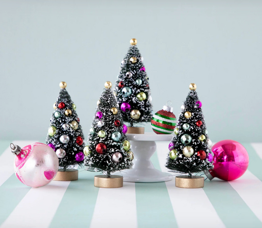 Mini Colorful Ornament Trees (Set of 4)