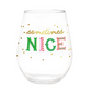 "Naughty & Nice" Jumbo Wine Glass