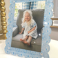 Blue Geo Magnetic Scalloped Frame