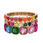Rainbow Hearts Stack Bracelet Set