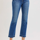 Risen High Rise Crop Straight Jeans