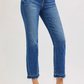 Risen High Rise Crop Straight Jeans