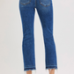 Risen High Rise Crop Straight Jeans