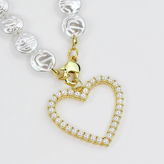 Sweetheart Glow Shell Heart Necklace
