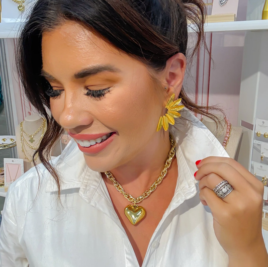Chunky Crush Gold Heart Necklace