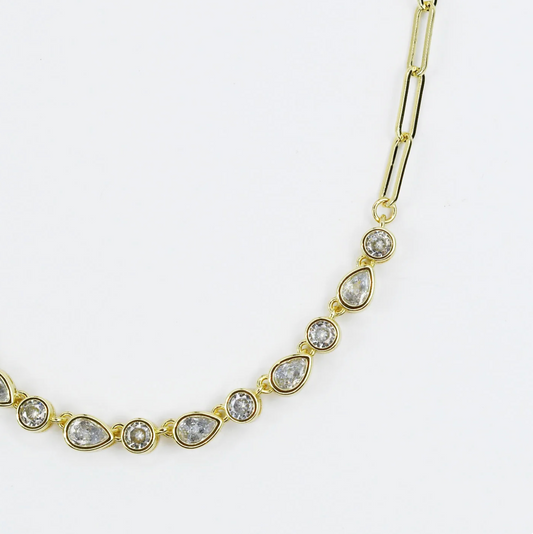 Radiance Drops Gold Necklace